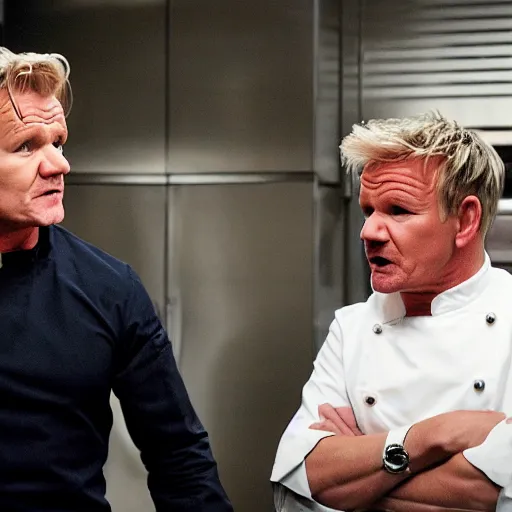 Image similar to Gordon Ramsay argues with Walter White