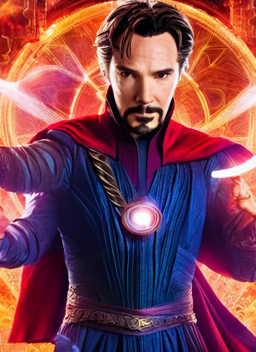 Image similar to film still of Johnny Galecki as Doctor Strange in Avengers Endgame, 4k