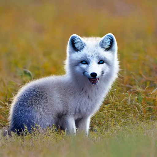 Image similar to beautiful arctic fox, XF IQ4, 150MP, 50mm, f/1.4, ISO 200, 1/160s, natural light, Adobe Photoshop, Adobe Lightroom, DxO Photolab, Corel PaintShop Pro, symmetrical balance, depth layering, Sense of Depth, AI enhanced