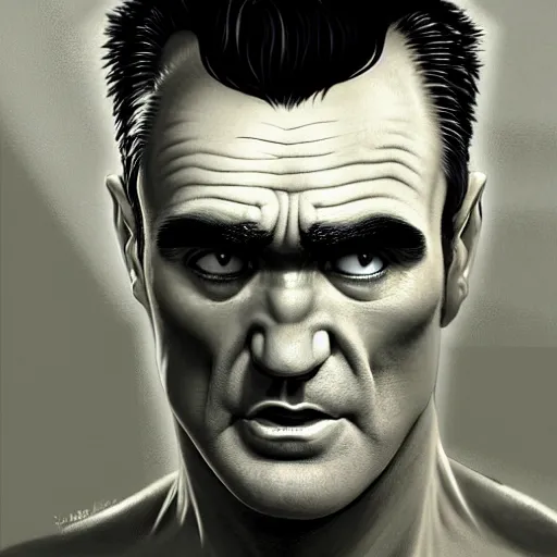 Prompt: portrait of a handsome morrissey as a zombie with cuts and with a large quiff and thick eyebrows, 7 days to die zombie, fine art, award winning, intricate, elegant, sharp focus, cinematic lighting, digital painting, 8 k concept art, art by z. w. gu, art by brom, art by michael hussar, 8 k