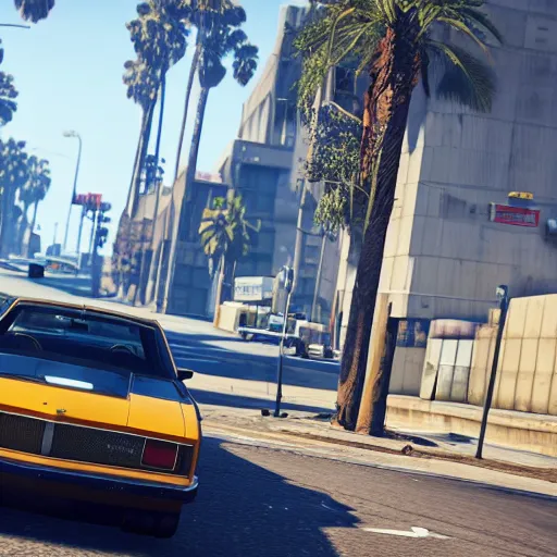 in-game screenshot of of GTA V, 3d render, Unreal, Stable Diffusion