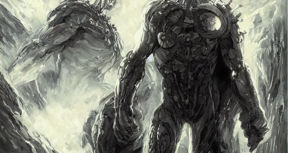 Image similar to one punch man by h. r. giger and greg rutkowski - elden ring