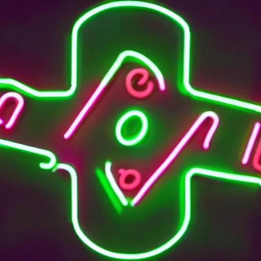 Image similar to a neon 5 dimensional object