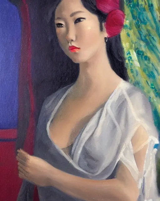 Image similar to oil painting of chinese aphrodite