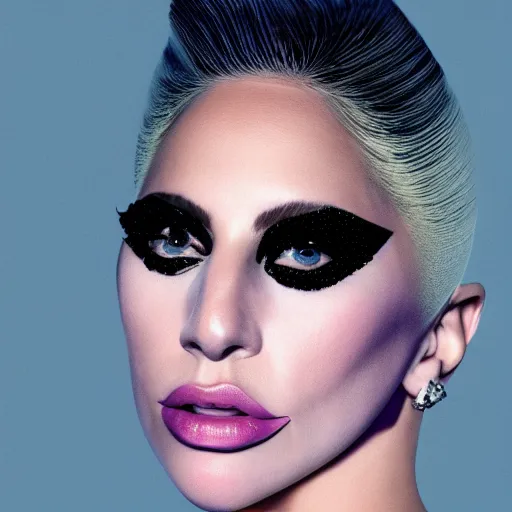 Image similar to A portrait of lady Gaga, 8k