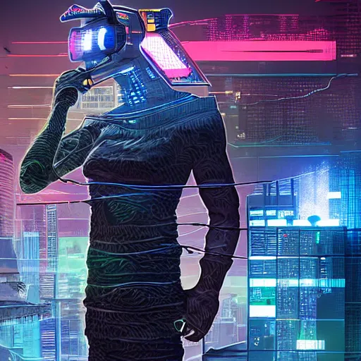 Image similar to cyberpunk bull