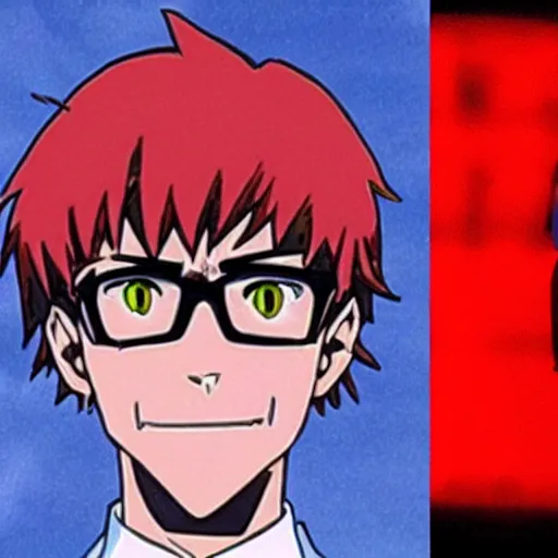 Image similar to hunter biden in neon genesis evangelion