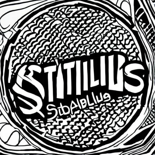 Image similar to a sharpie drawing of a logo for stability studios