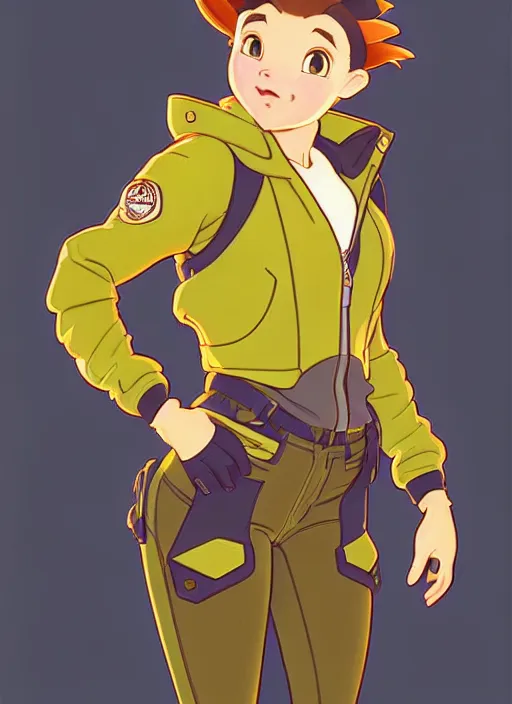 Image similar to cute beaver wear high - vis jacket trading card design, natural lighting, path traced, highly detailed, high quality, digital painting, by don bluth and ross tran and studio ghibli and alphonse mucha, artgerm