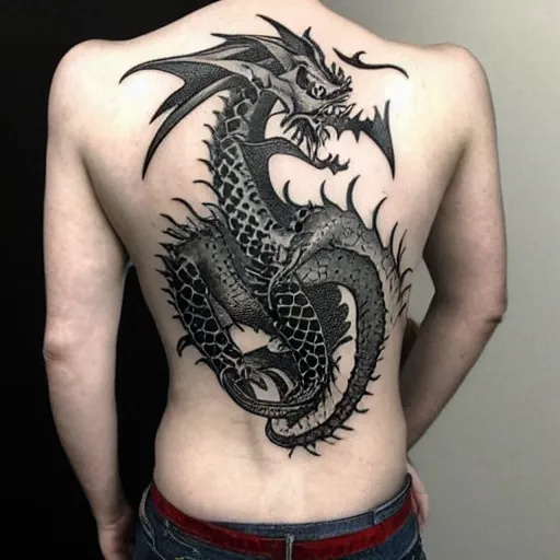 Image similar to Simple Dragon tattoo