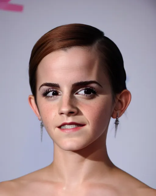 Image similar to bald emma watson