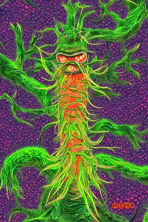 Image similar to creature sushi roots cactus elemental flush of force nature micro world fluo light deepdream illumination ray tracing hdr fanart arstation by sung choi and eric pfeiffer and gabriel garza and casper konefal