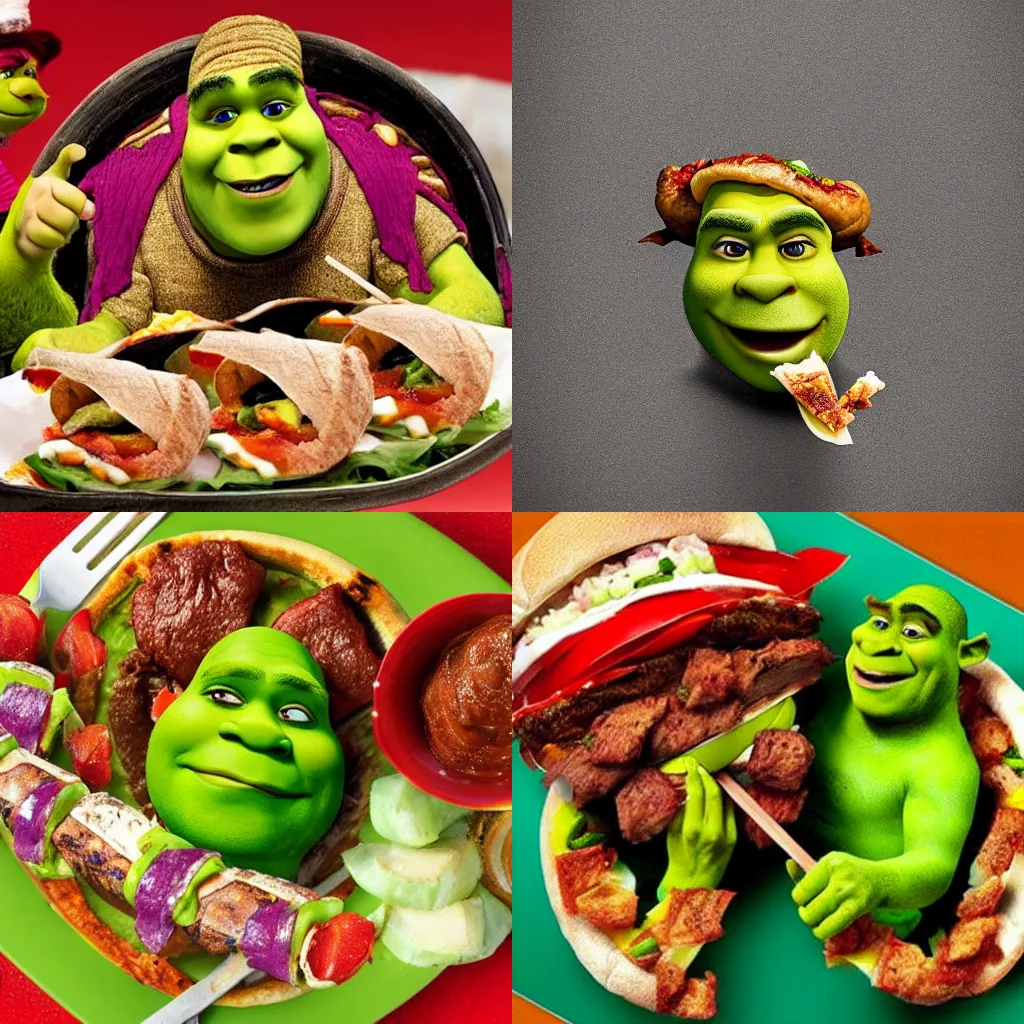 Shrek inside your Kebab. | Stable Diffusion | OpenArt