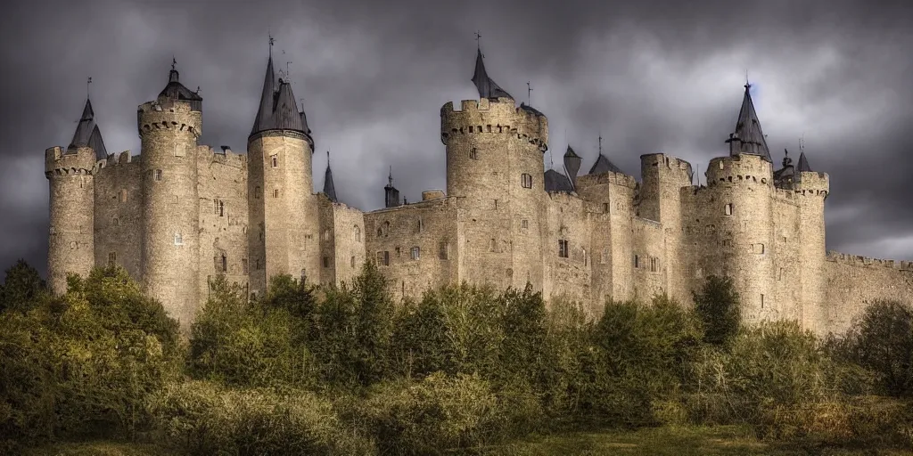 Image similar to a medieval castle by Linda Bergkvist, extremely beautiful, f/1.4