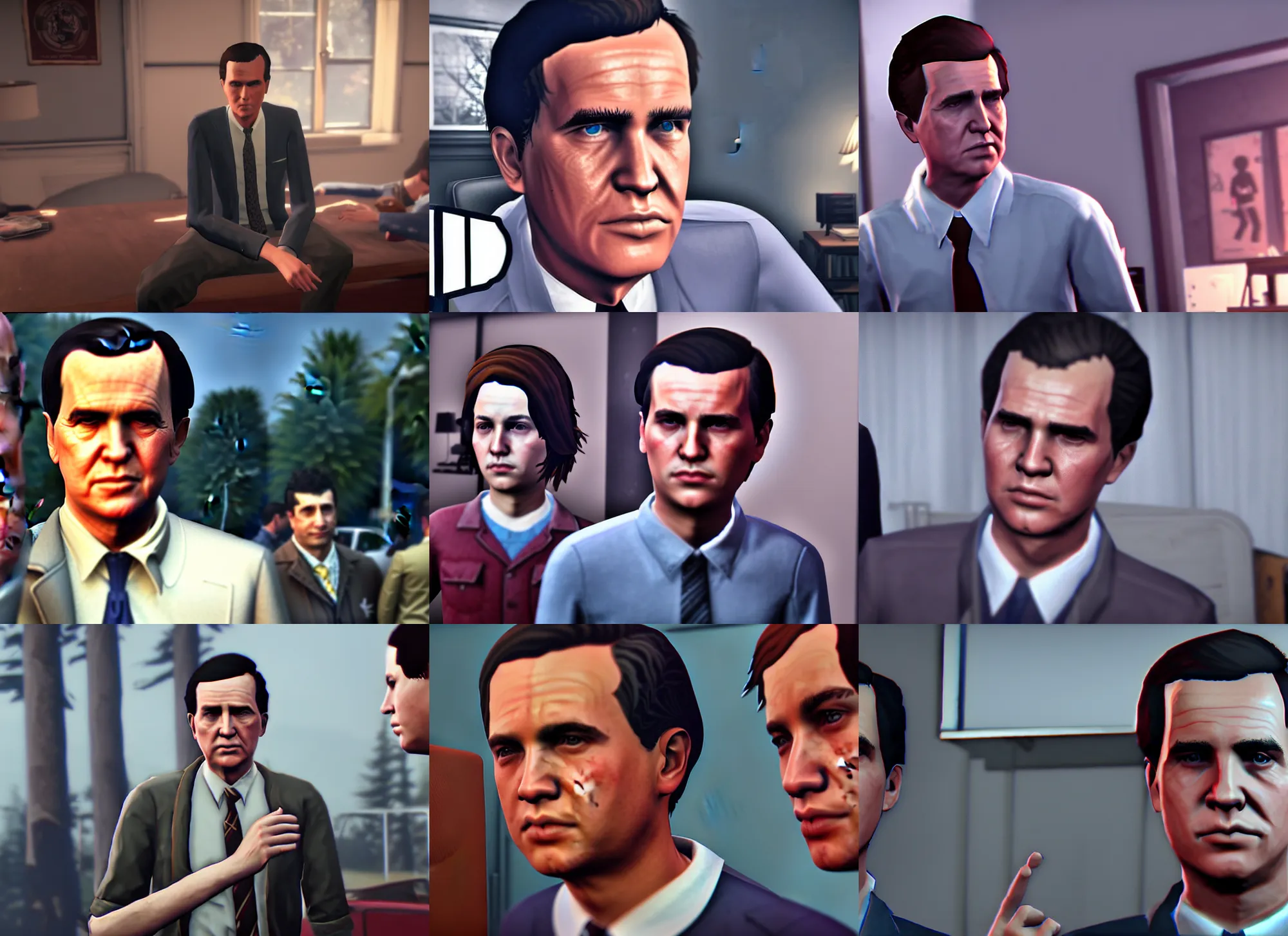 Image similar to ps 4 gameplay, young handsome teenage richard nixon in life is strange