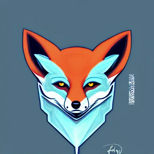 Image similar to digital art logo, angry fox, by James Jean and by artgerm , ultradetailed, trending on artstation,