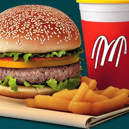 Prompt: a promotional image of a ice burger from Mcdonald's