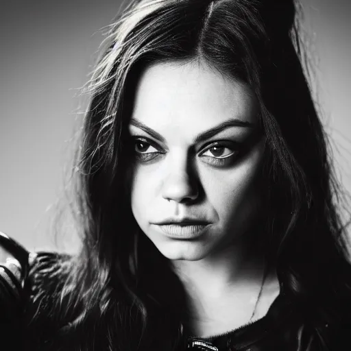 Prompt: Mila Kunis as Catwoman, XF IQ4, 150MP, 50mm, F1.4, ISO 200, 1/160s, natural light, photoshopped, lightroom, enhanced, photolab