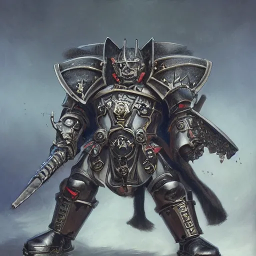 Prompt: warhammer 4 0 k emperor champion black armor, anthropomorphic shiba inu, shiba inu face, stuning 3 d render, masterpiece, glowing aura, by donato giancola and greg rutkowski and wayne barlow and zdzisław beksinski, realistic face