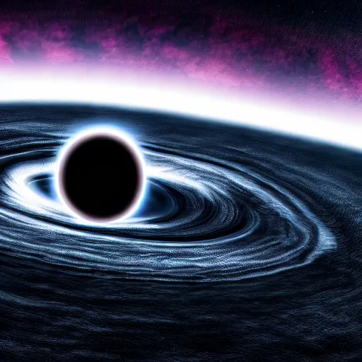 Prompt: black hole in the sky, highly detailed, 4k, HDR, award-winning