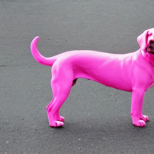 Prompt: pink dog