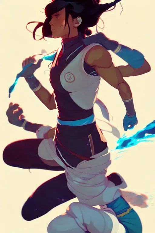 Image similar to a ultradetailed painting of korra by conrad roset, greg rutkowski and makoto shinkai trending on artstation