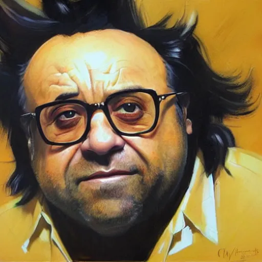 Prompt: greg manchess portrait painting of danny devito as wolverine, medium shot, asymmetrical, profile picture, organic painting, sunny day, matte painting, bold shapes, hard edges, street art, trending on artstation, by huang guangjian and gil elvgren and sachin teng