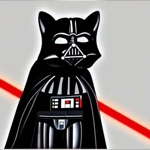 Prompt: darth vader looking like a cat