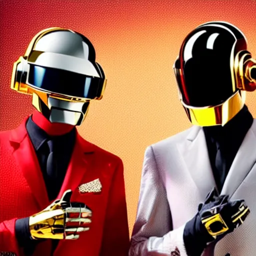 Image similar to daft punk concert from the future