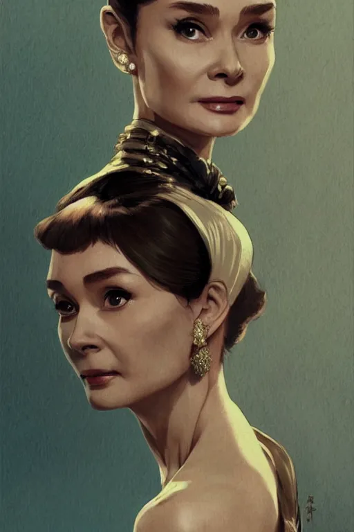 Prompt: audrey hepburn in a scene from yakuza, artstation, concept art, smooth, sharp focus, illustration, art by and greg rutkowski and alphonse mucha