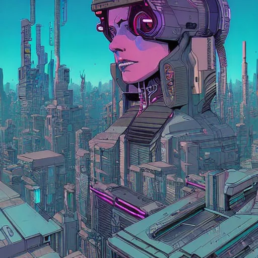 Image similar to cyberpunk city art by Josan Gonzalez, sci-fi, highly detailed, digital painting, artstation, smooth, sharp focus, illustration, concept art by Josan Gonzalez and James Gurney and Mœbius