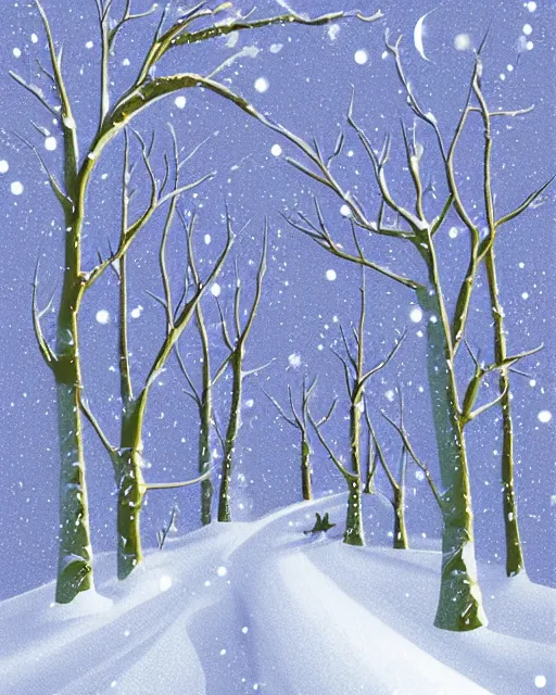 Image similar to winter illustration style