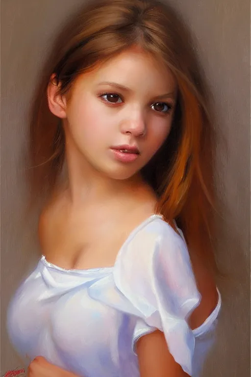 Prompt: A beautiful girl by Mark Arian,