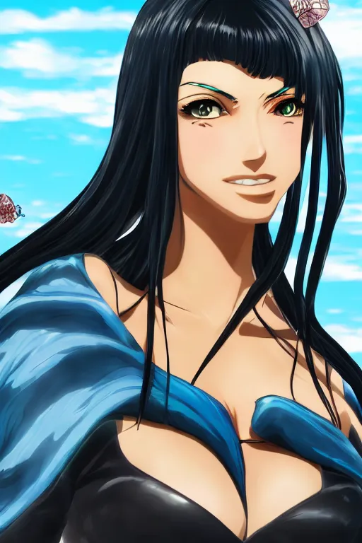 Prompt: nico robin as an anime art style, artstation, 4 k detailed