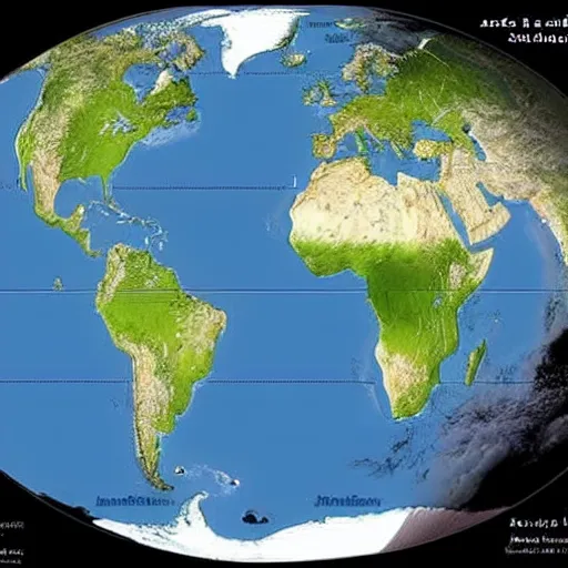 Prompt: map of the earth in the year 3022