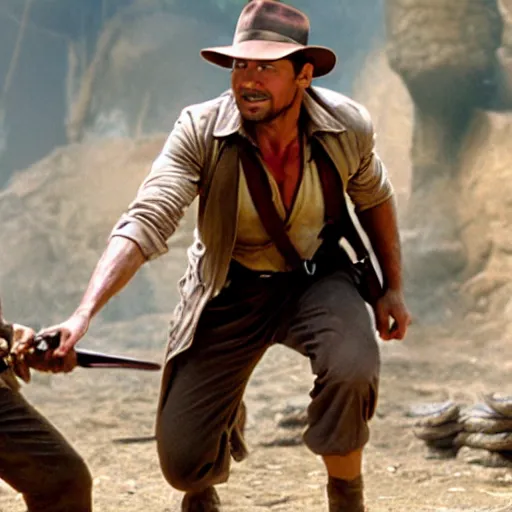 Image similar to still frames from new indiana jones movie