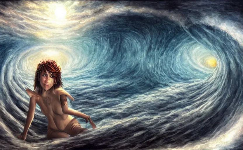 Image similar to the dream vortex consumes the hope of mankind, high fantasy, art, deviant art, painting, detailed, faces