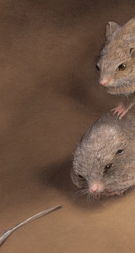 Prompt: close - up shot of dwarf fat - tailed jerboa, from the game pathologic 2, highly detailed, sharp focus, matte painting, by isaac levitan and asher brown durand,