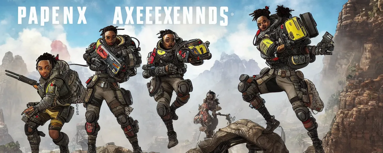 Prompt: apex legends cover art