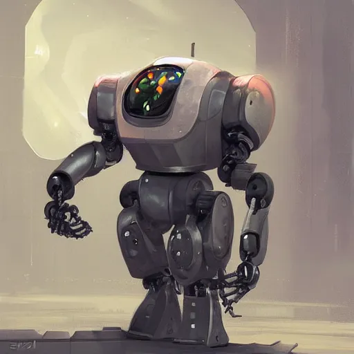 Prompt: robot by Eddie Mendoza