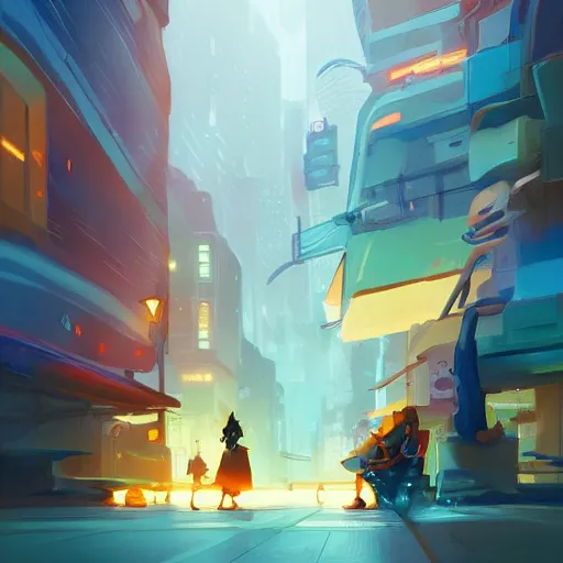 Image similar to hero world rockoa €™ s modern life, behance hd by jesper ejsing, by rhads, makoto shinkai and lois van baarle, ilya kuvshinov, rossdraws global illumination