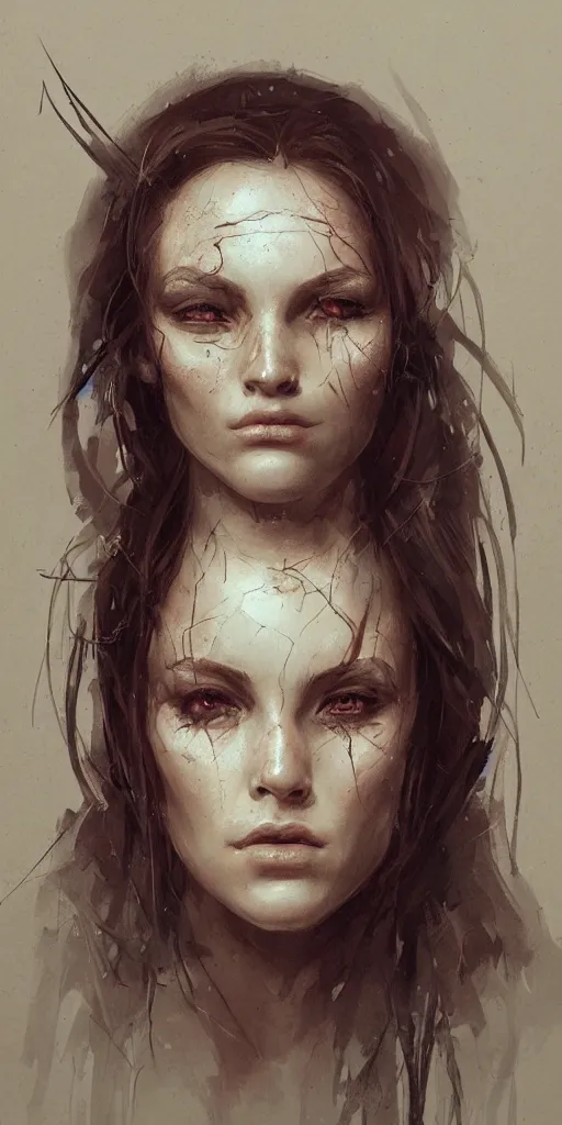 Image similar to portrait of a young witch, true anatomy, detailed face, highly detailed, by greg rutkowski