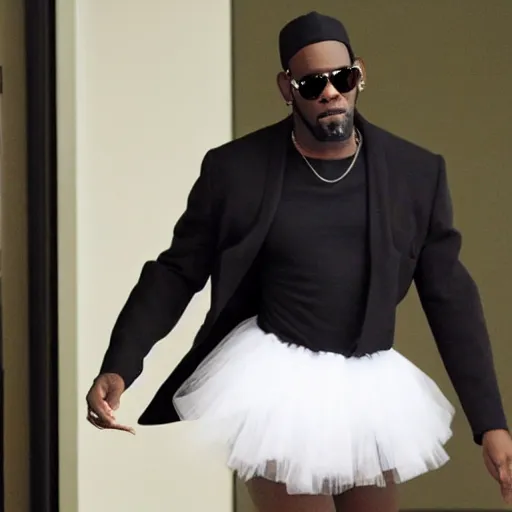 Image similar to r kelly wearing a tutu in court