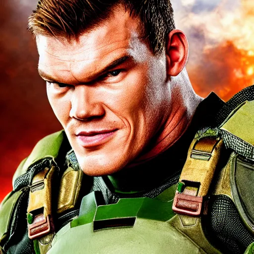 Alan Ritchson as doomguy, 4k, high detail, | Stable Diffusion | OpenArt