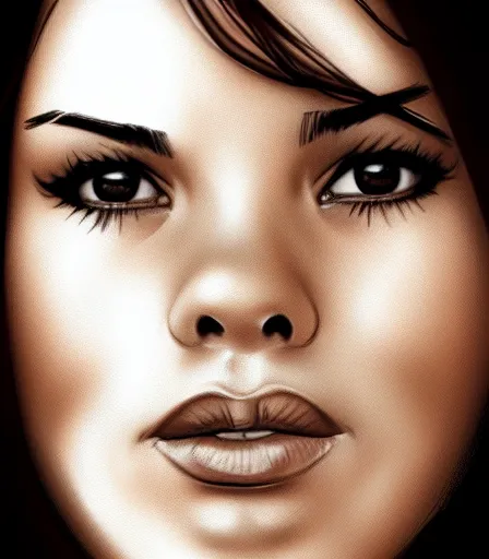 Image similar to beautiful brown haired female boxer digital portrait in the style of stanley artgerm