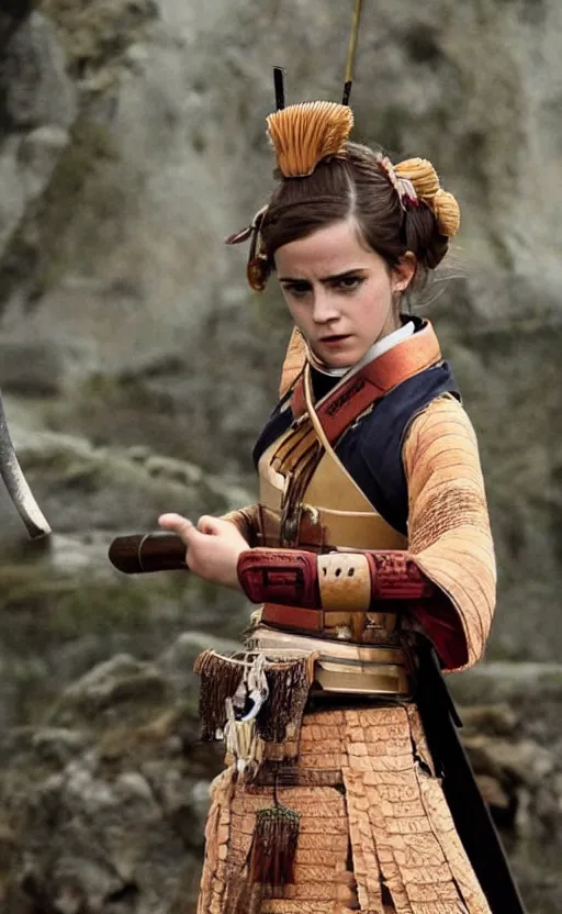 Image similar to emma watson as an ancient samurai