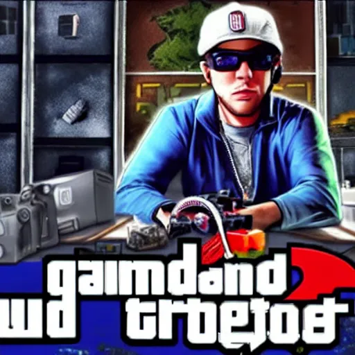 Prompt: youtuber blitzwinger playing gta v