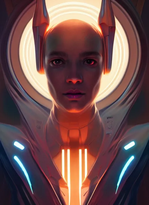 Image similar to symmetry!! portrait of three legged alien hybrid, tech wear, scifi, glowing lights!! intricate elegant, highly detailed, digital painting, artstation, concept art, smooth, sharp focus, illustration, art by artgerm and greg rutkowski and alphonse mucha