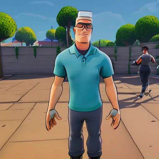 Image similar to Hank Hill in Fortnite