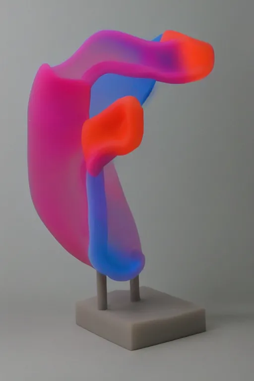 Image similar to translucent silicone rubber abstract sculpture on display